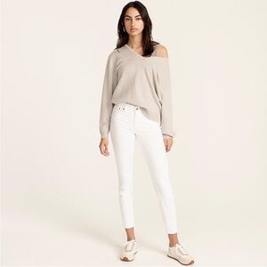 Women's J. Crew Toothpick Ankle Jeans in White - Size 25